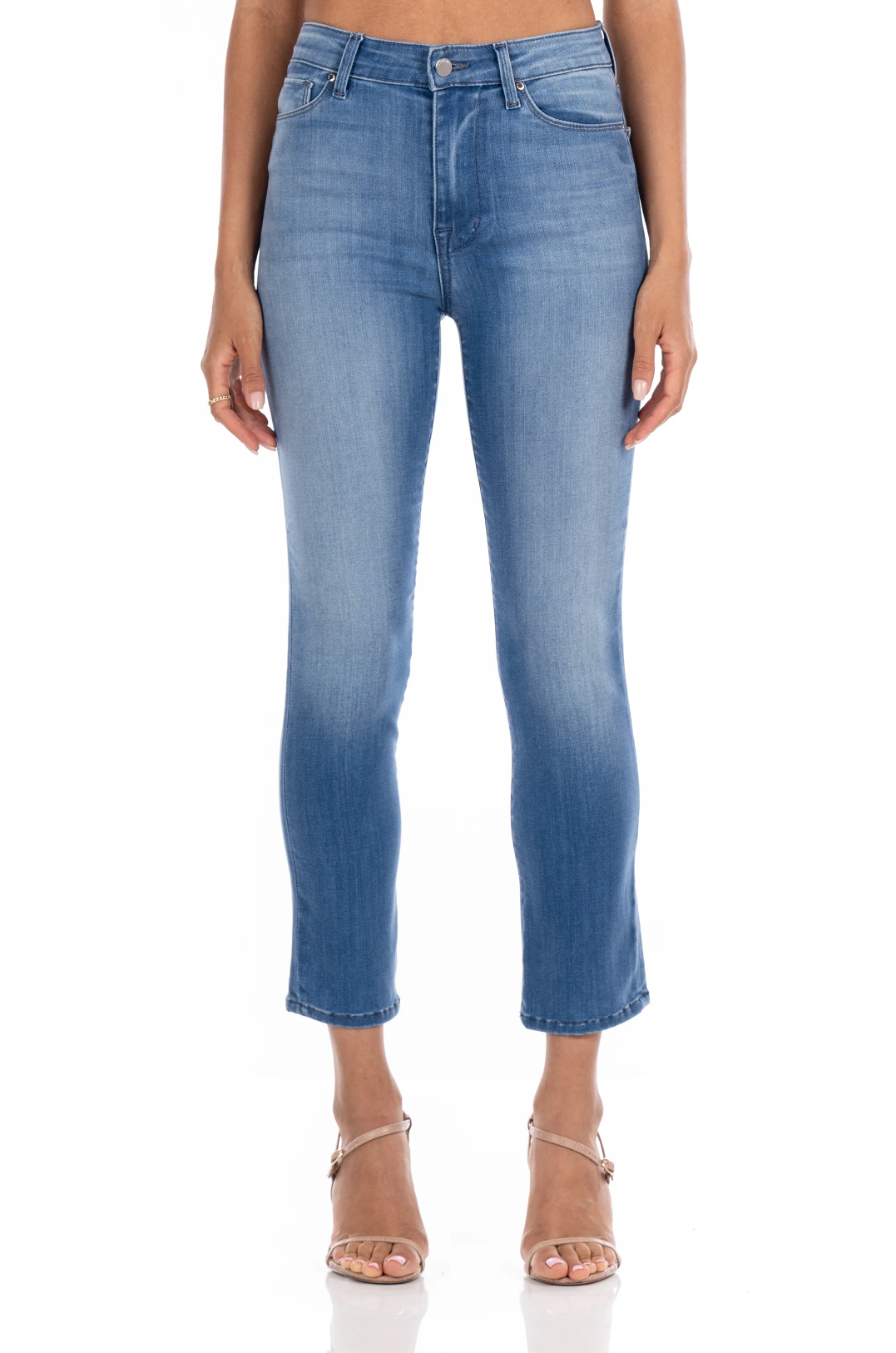 CHER Slim Straight Jeans for Women - St. Martin Blue Denim Pants | High Waist, Comfort Fit | Perfect for Casual Wear & Everyday Outfits