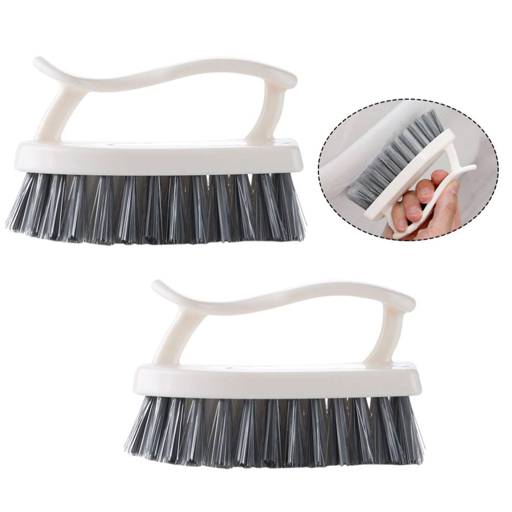 2-Pack Multi-Purpose Cleaning Brushes for Bathroom, Underwear, Clothes & Boots - Heavy Duty Plastic Scrub Brush for Household Cleaning, Laundry & Dry Clothes - Perfect for Kitchen, Bathroom & Outdoor Use