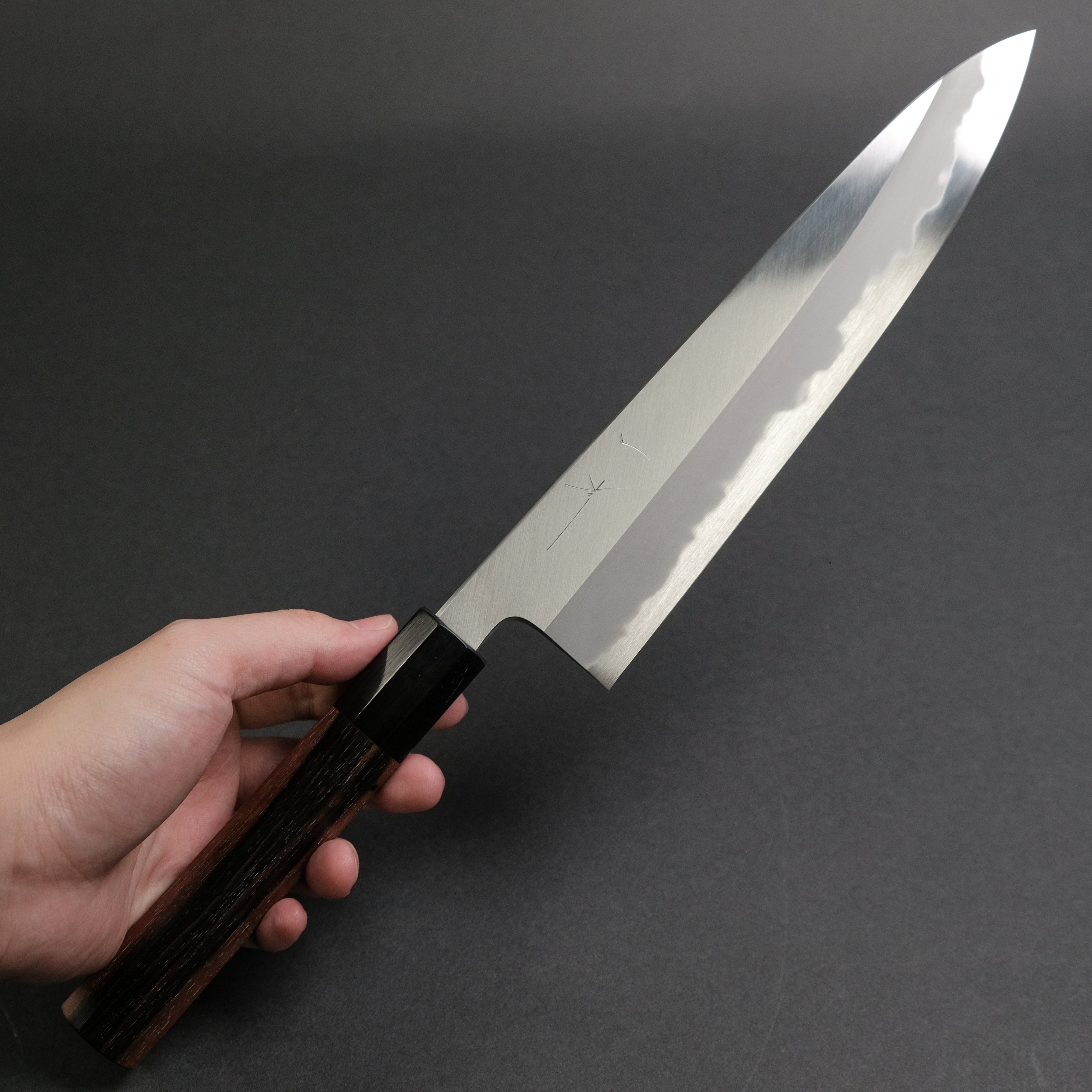 Hitohira Tanaka Kyuzo Blue #1 Migaki Gyuto 240mm Japanese Chef Knife - Taihei Makassar Ebony Handle - Perfect for Sushi, Meat Slicing & Professional Kitchen Use