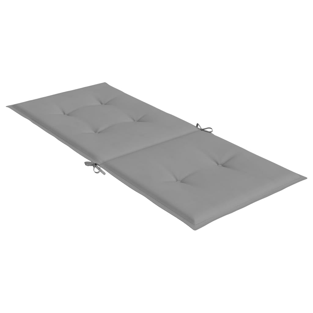 vidaXL 2-Piece Outdoor Highback Chair Cushions - Waterproof Polyester Cushions with Foam Fiber Filling - 47.2