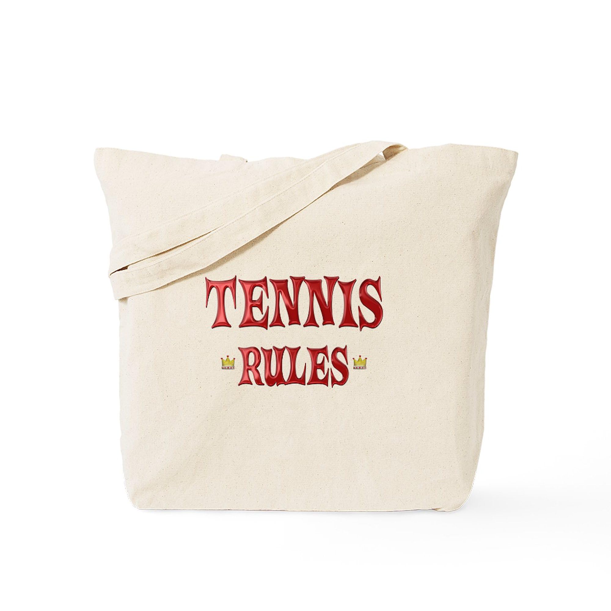 Tennis Rules Tote Bag - Natural Canvas Reusable Shopping Bag for Tennis Players & Fans | Perfect for Groceries, Beach Trips & Tennis Court Essentials
