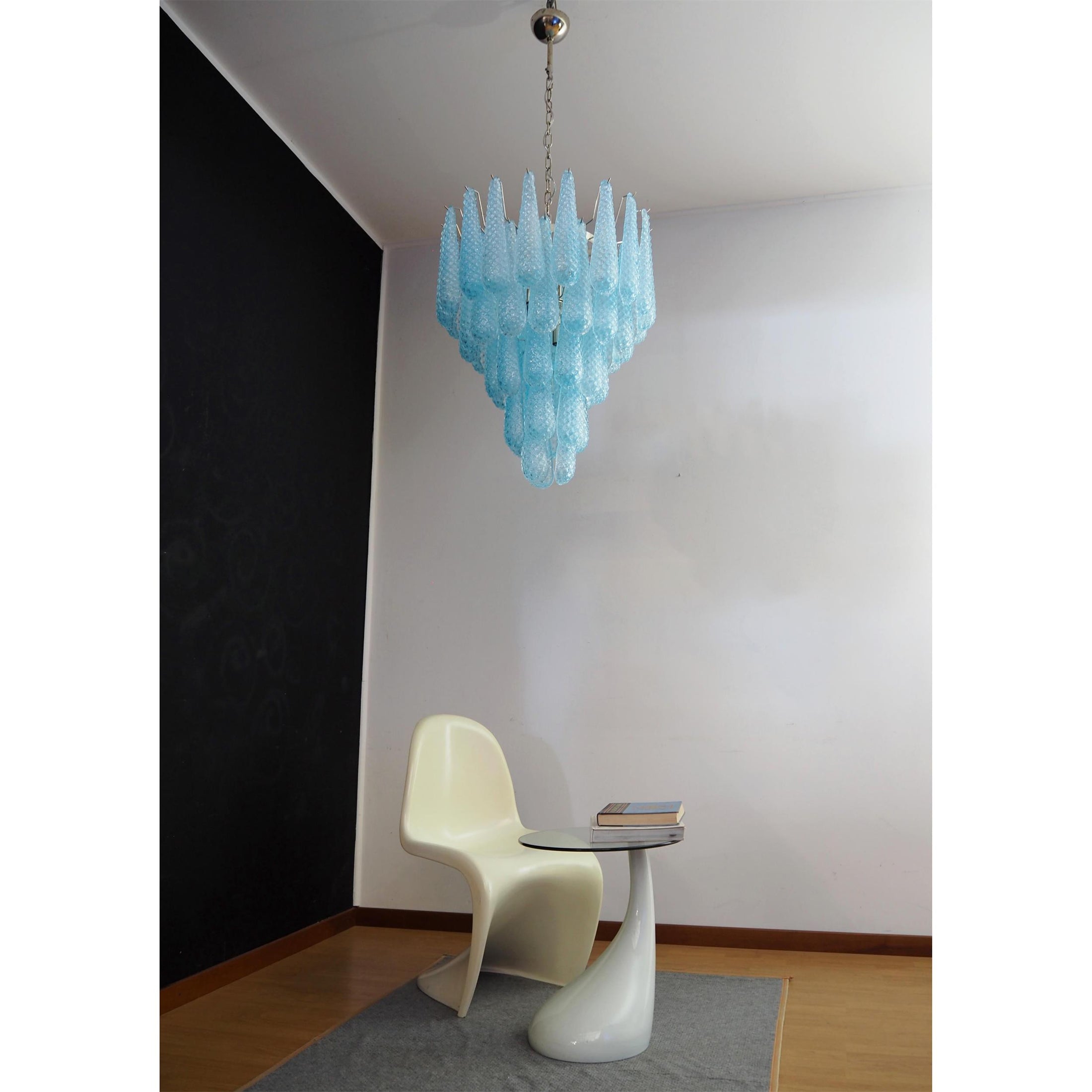 Murano Glass Water Drop Chandelier - Elegant Handcrafted Venetian Lighting for Dining Room, Bedroom & Entryway
