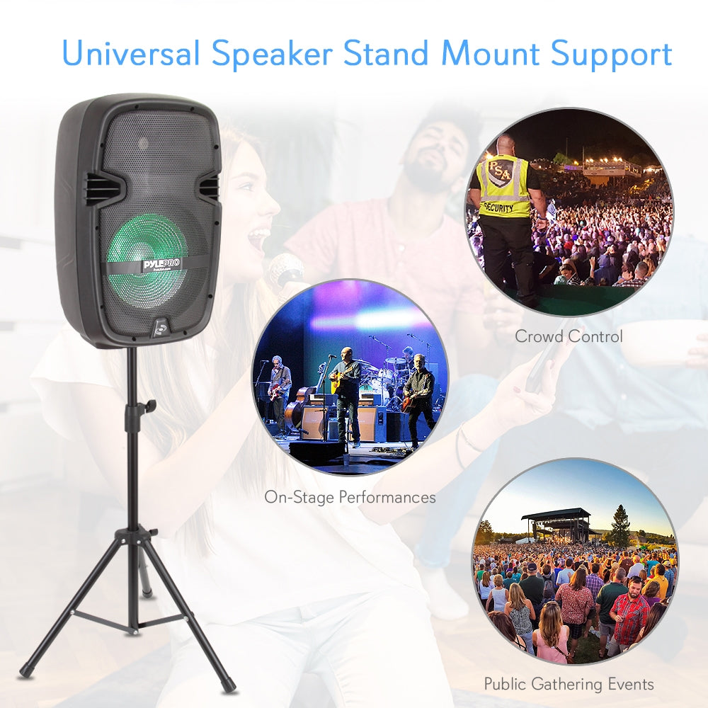 Professional PA Speaker & Amplifier Mixer DJ Kit - Portable Sound System for Live Music, Events, and Outdoor Parties