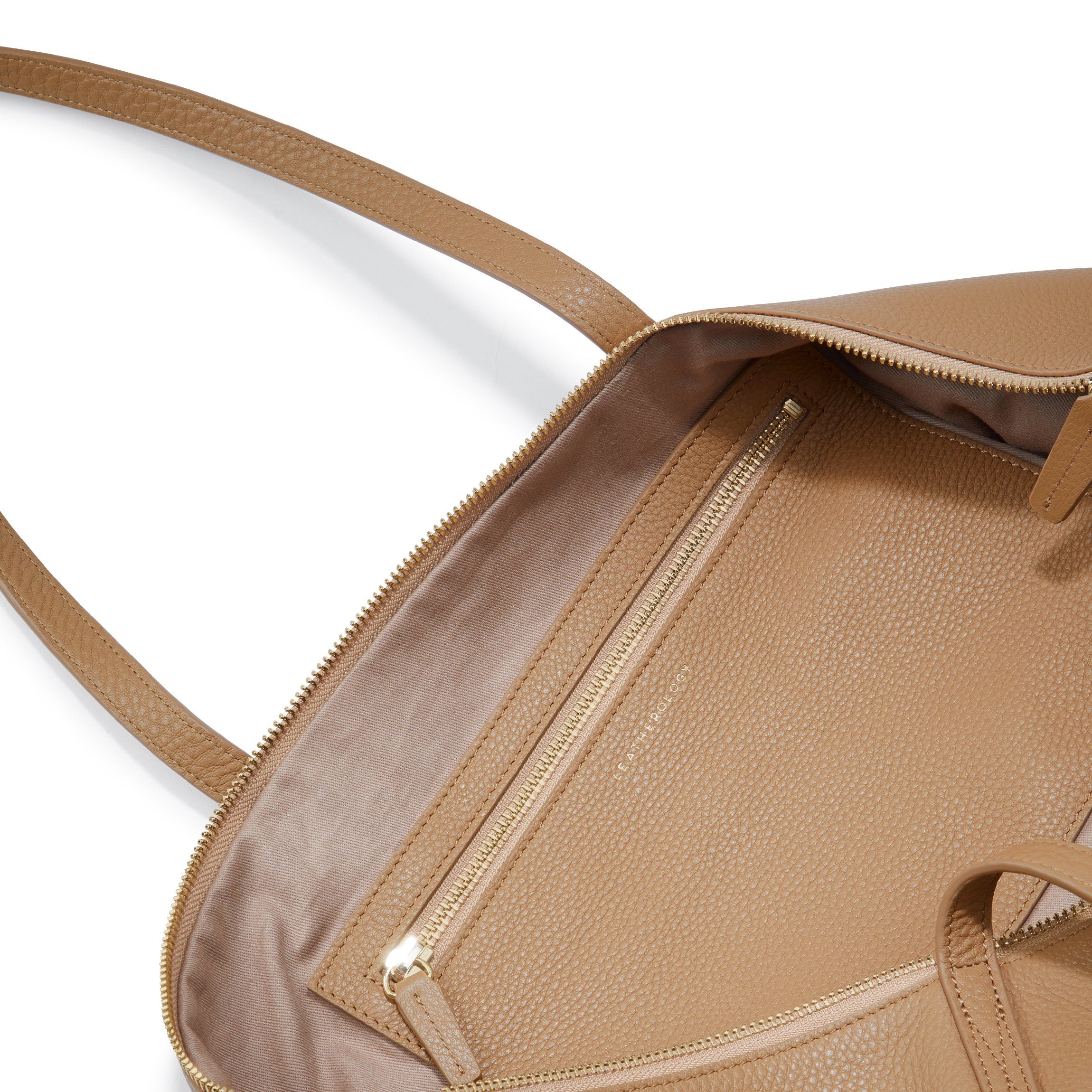 Aleena Soft Zippered Tote Bag in Camel Color - Stylish & Spacious Women's Shoulder Bag for Work, Travel & Everyday Use