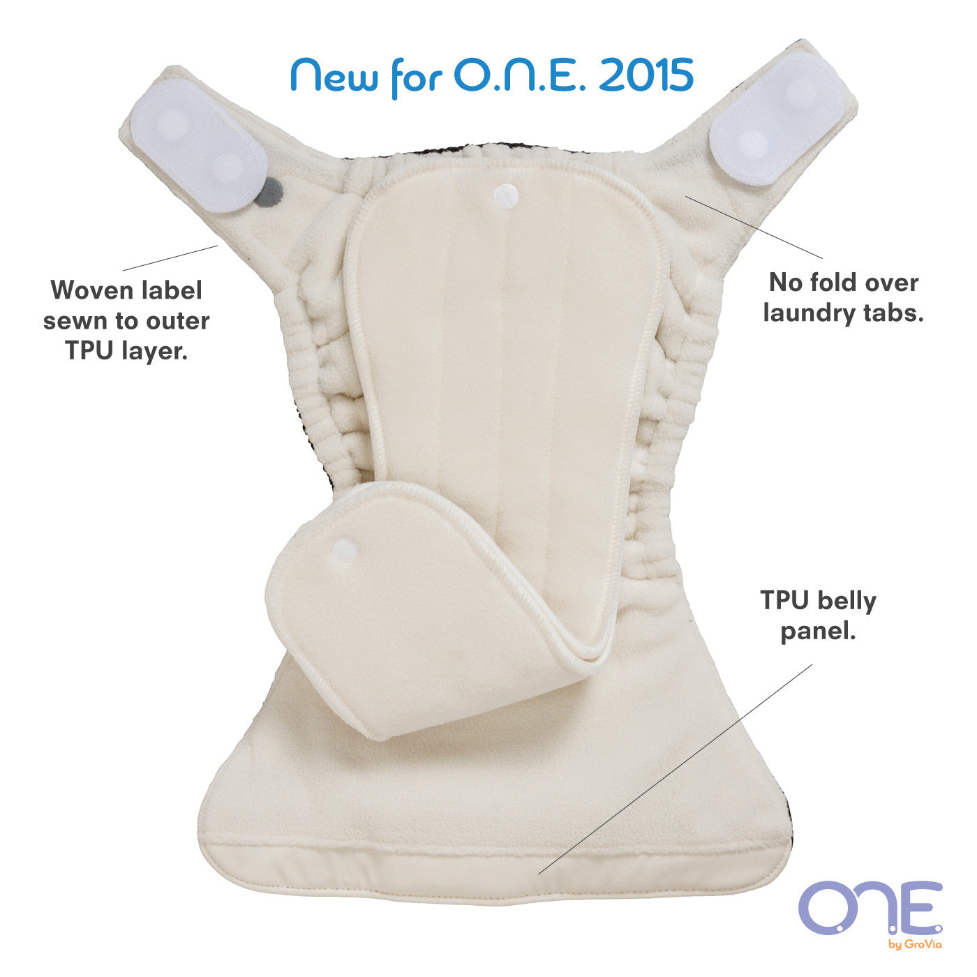 Grovia ONE Cloth Diaper - Eco-Friendly, Reusable & Adjustable for Babies - Perfect for Daycare, Travel & Home Use