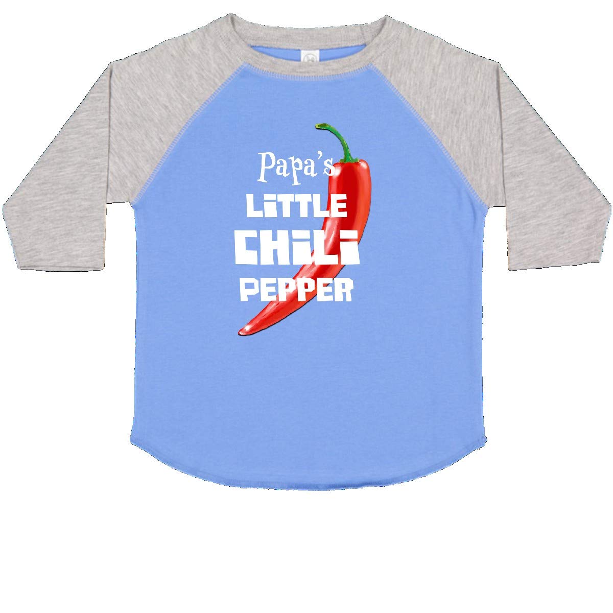 Inktastic Papa's Little Chili Pepper Toddler T-Shirt - Cute Baby Boy Clothes for Playdates, Daycare & Family Photos | Soft Cotton Tee for Toddlers 12-24 Months