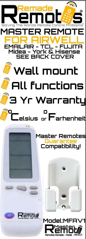 Universal Air Conditioner Remote Control Compatible with Airwell - Perfect for Home, Office, and Hotel Use