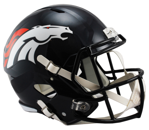 Denver Broncos Riddell Speed Replica Helmet - Official NFL Football Helmet for Fans & Collectors - Perfect for Game Day, Tailgating & Sports Decor