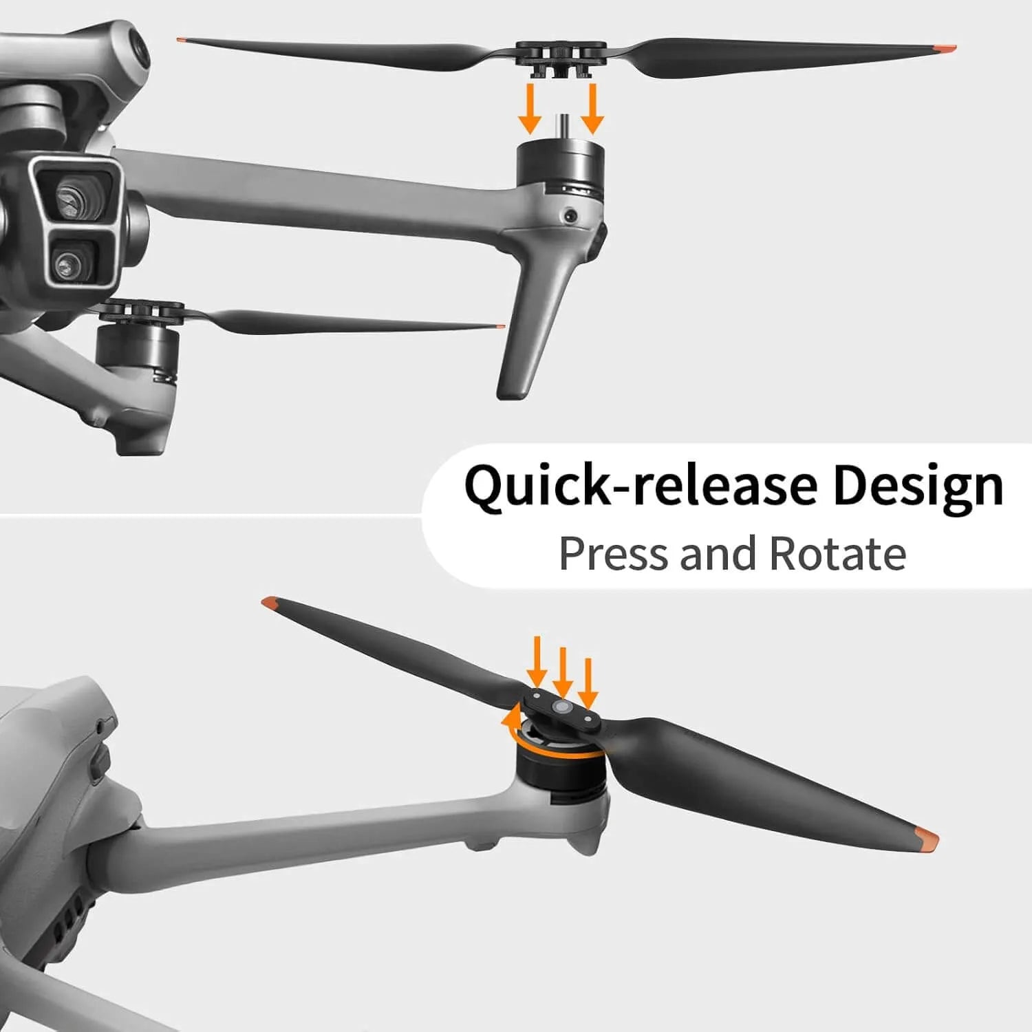 DJI Air 3 Propellers Blades - Low Noise Replacement Drone Accessories (2 Pairs) - Compatible with DJI AIR 3 Drone for Smooth Aerial Photography & Videography