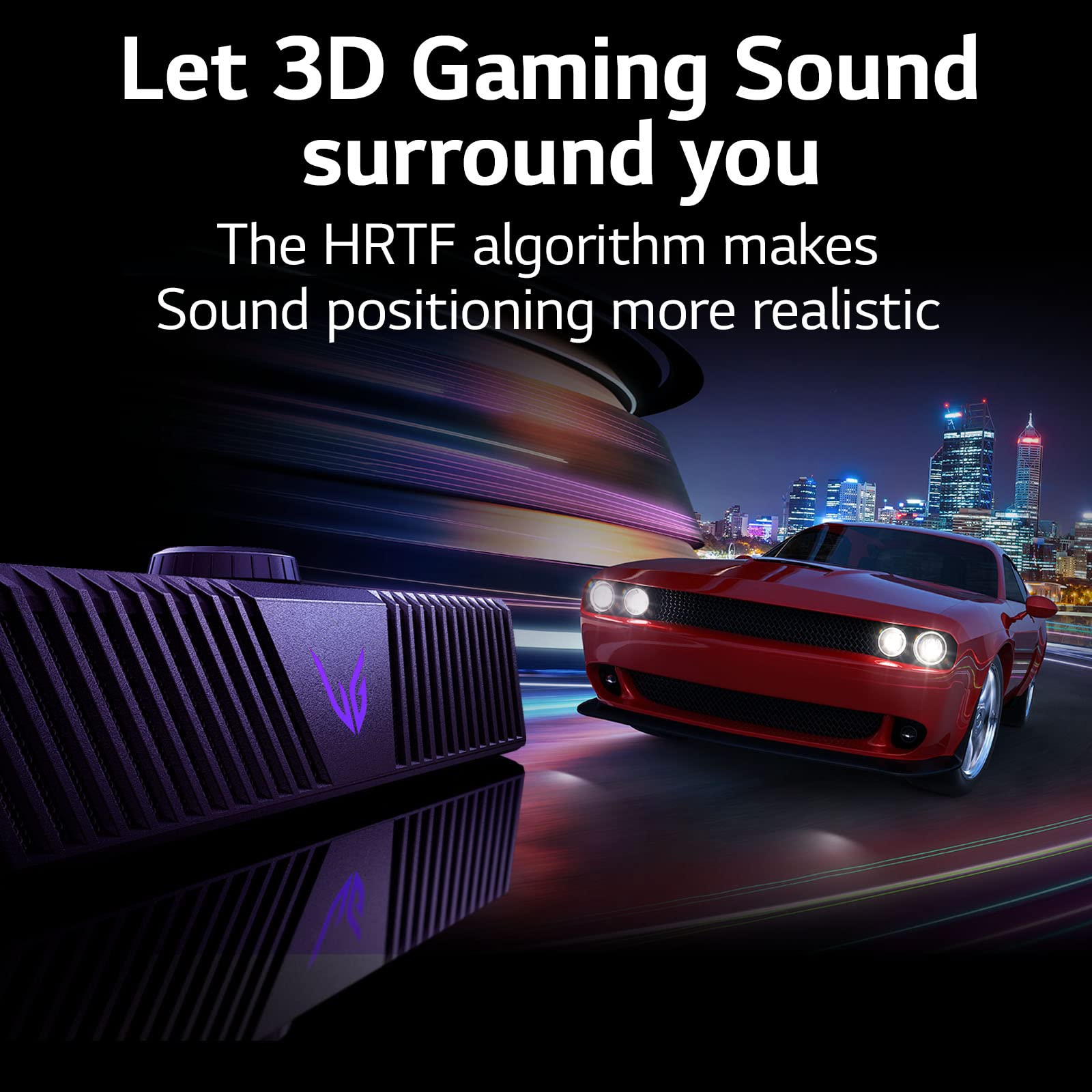 LG Ultragear GP3 Portable Gaming Speaker - Wireless Bluetooth Speaker with DTS Headphone:X, 6-Hour Battery Life, USB-C Charging for PC, PS5, Xbox Gaming & Home Entertainment