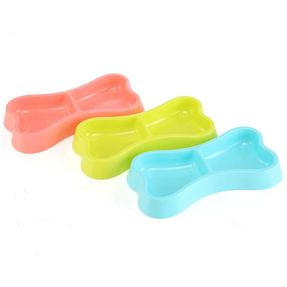POPETPOP Dual Dog Feeder Bowl - 2-in-1 Pet Food & Water Bowls for Dogs - Perfect for Mealtime & Travel Use