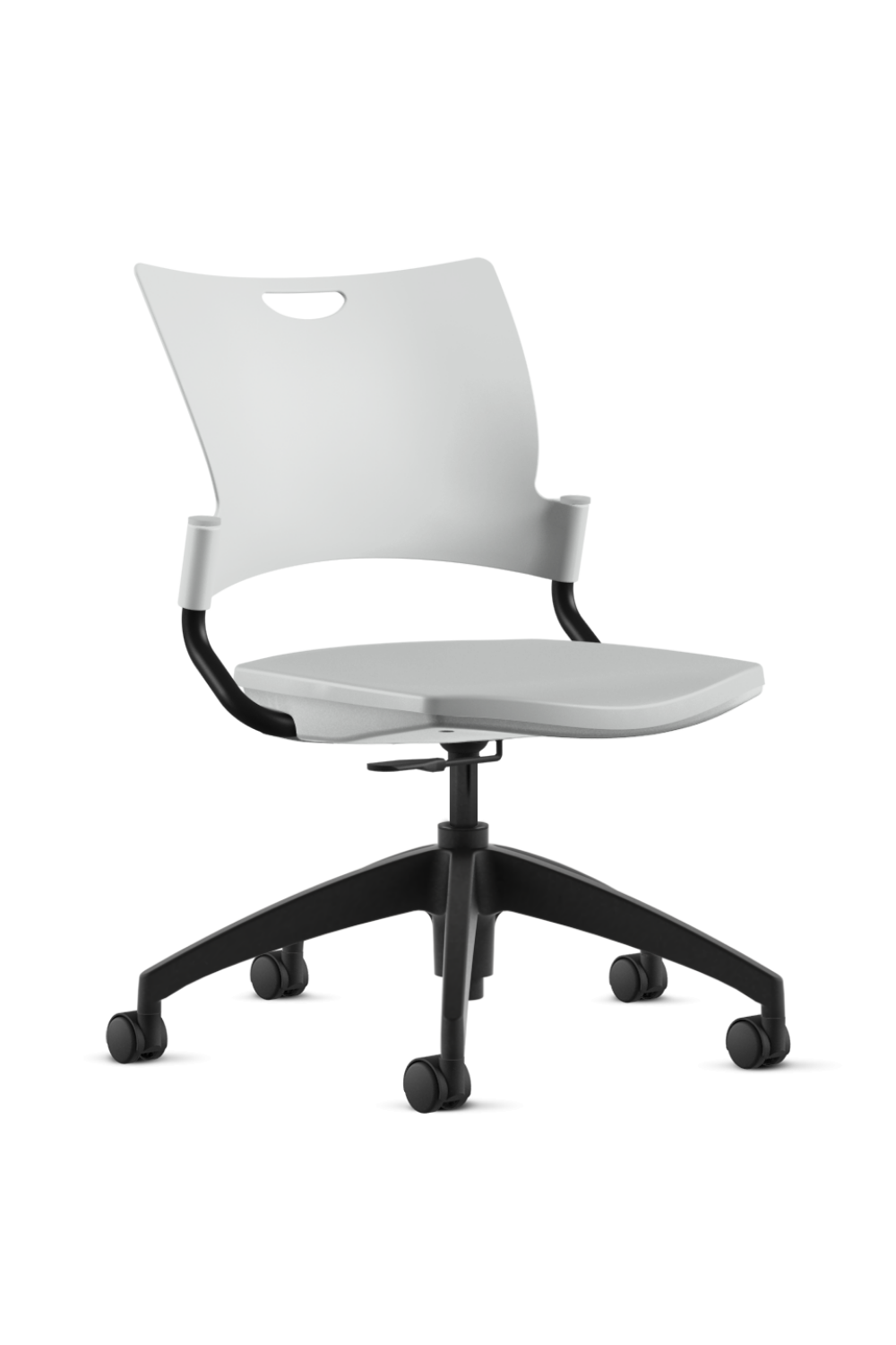 9 to 5 BELLA Swivel Tilt Task All Plastic Office Chair (1325) - Ergonomic Desk Chair for Home Office, Computer Workstation & Conference Room