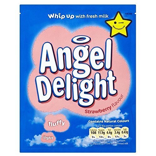 Angel Delight Strawberry Instant Dessert Mix (59g) - Quick & Easy No-Bake Pudding for Parties, Snacks & Family Treats - Groceries Brand