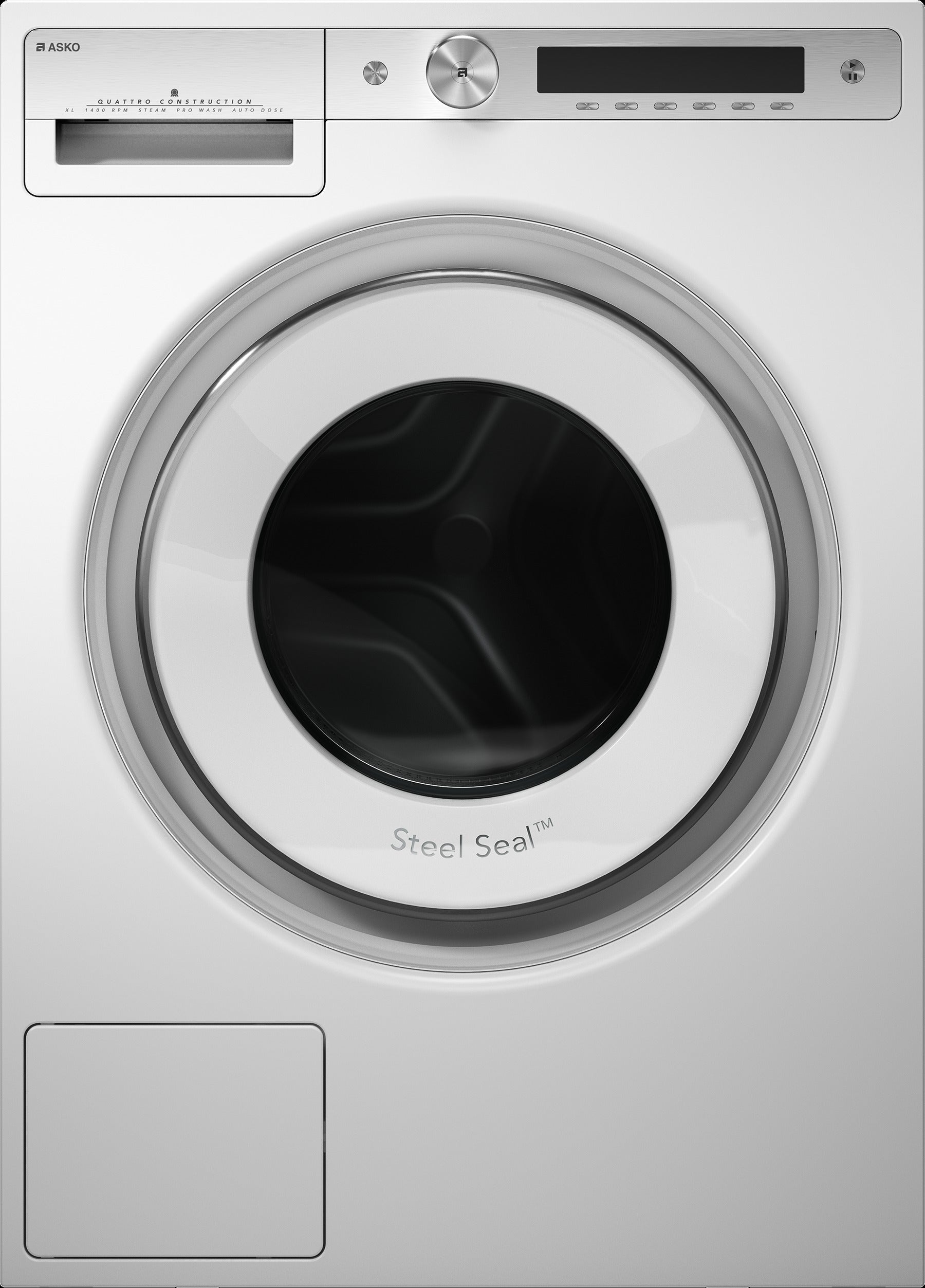 ASKO W6124X.W/3 12KG Front Load Washing Machine with Metal Seal Door & Anti-Vibration Structure - Perfect for Apartments, Laundromats, and Large Families