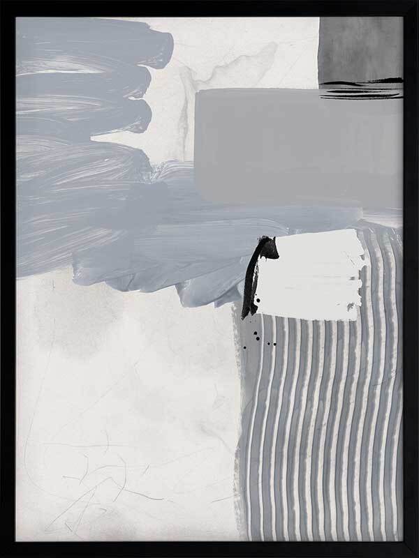 Concrete Decision III Framed Art Print - Modern Abstract Wall Decor for Living Room, Office & Bedroom - Ready to Hang Canvas Painting for Home & Office Decor