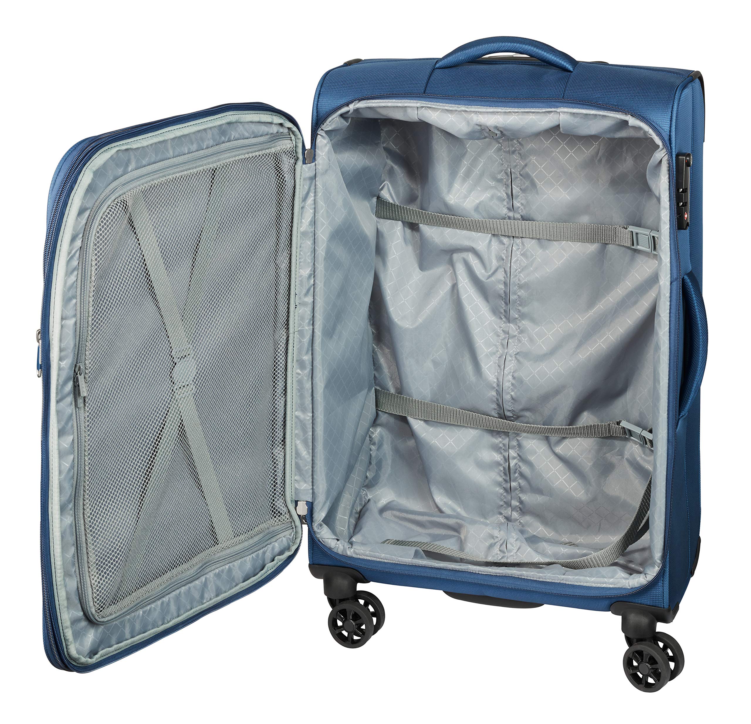 D&N Women's Carry-On Luggage 49cm Bordeaux Red - Lightweight Spinner Suitcase for Travel, Business Trips & Weekend Getaways