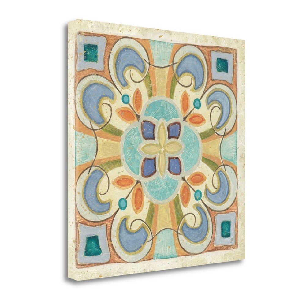 Birds Garden Tile II By Daphne Brissonnet - Premium Giclee Art Print on Gallery Wrapped Canvas - Perfect for Home Decor, Living Room Wall Art & Office Decorations