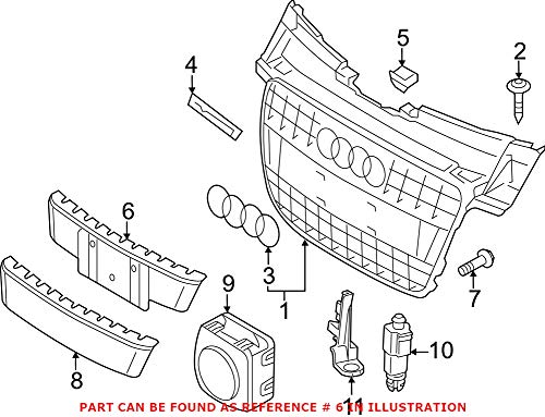 Genuine OEM License Plate Bracket for Audi 8K08072853FZ - Perfect Fit for A4, A5 & Q5 Models - Front & Rear Mounting - Durable Car Accessory for Secure Plate Installation