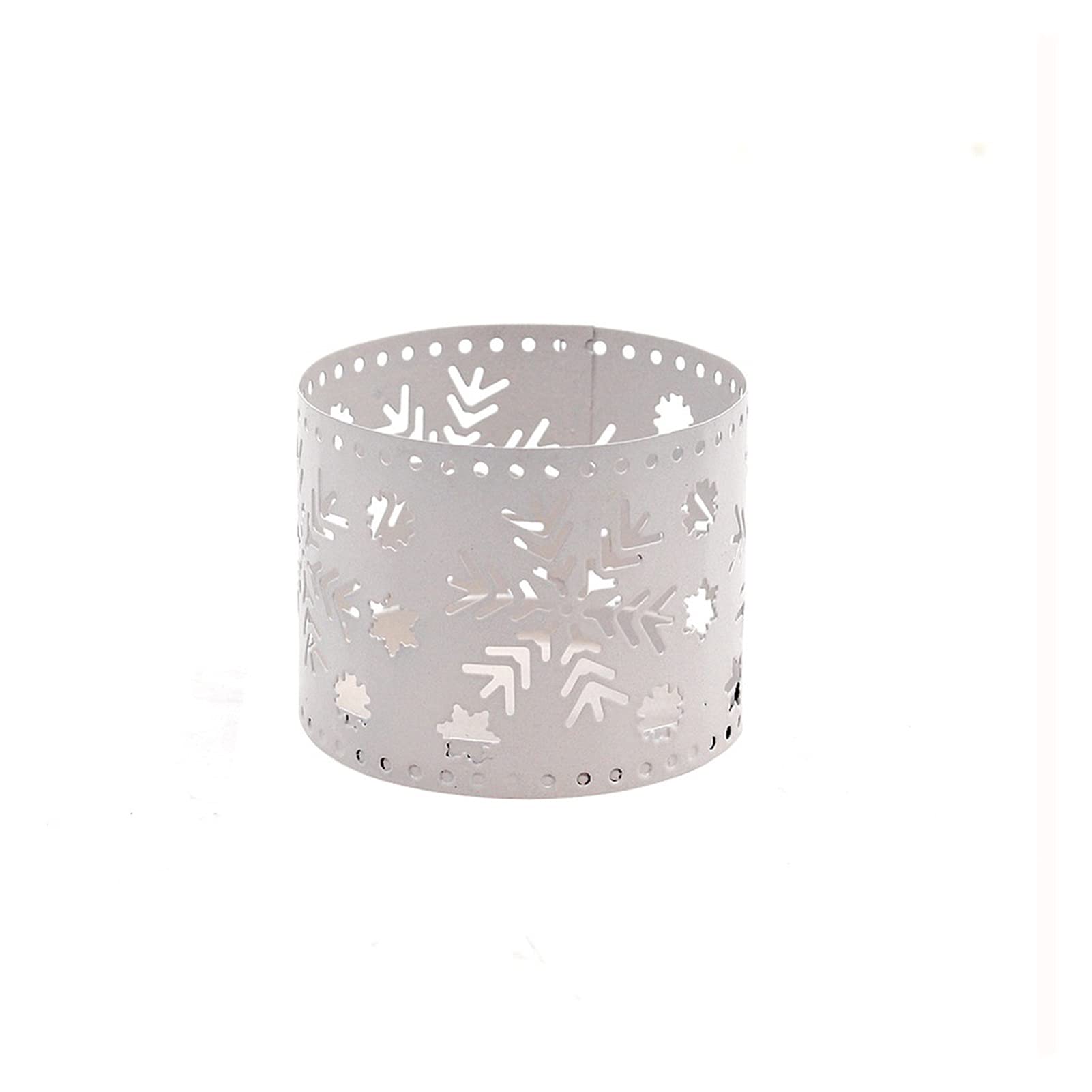 1PC Hollow Iron Candle Holder - Creative Christmas Pattern Candlestick for Party & Home Decor - Straight Candle Stand for Holiday, Wedding, Table Centerpiece (Color: C)