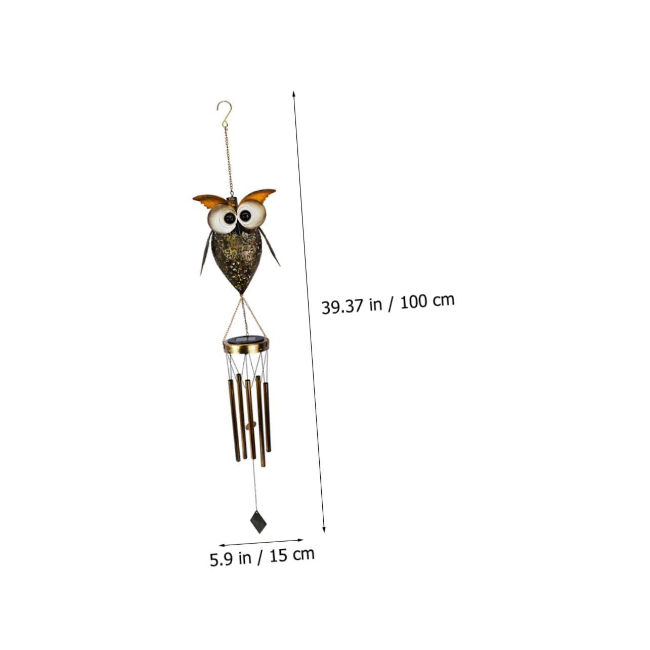 Solar Powered Owl Wind Chime - Outdoor Garden Decor with LED Lights, Hanging Decoration for Patio, Yard, and Wine Cellar | Perfect for Relaxing Evenings and Gifts