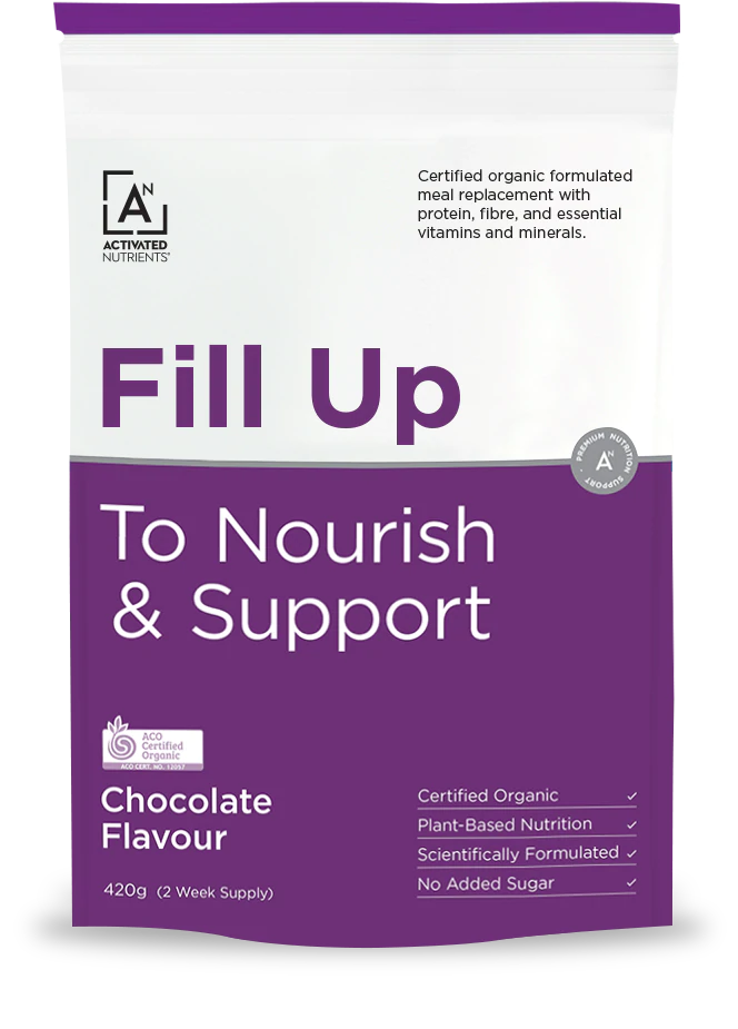 Activated Nutrients Fill Up Chocolate Powder - Organic Superfood Drink Mix for Energy & Recovery | Perfect for Smoothies, Baking & Post-Workout