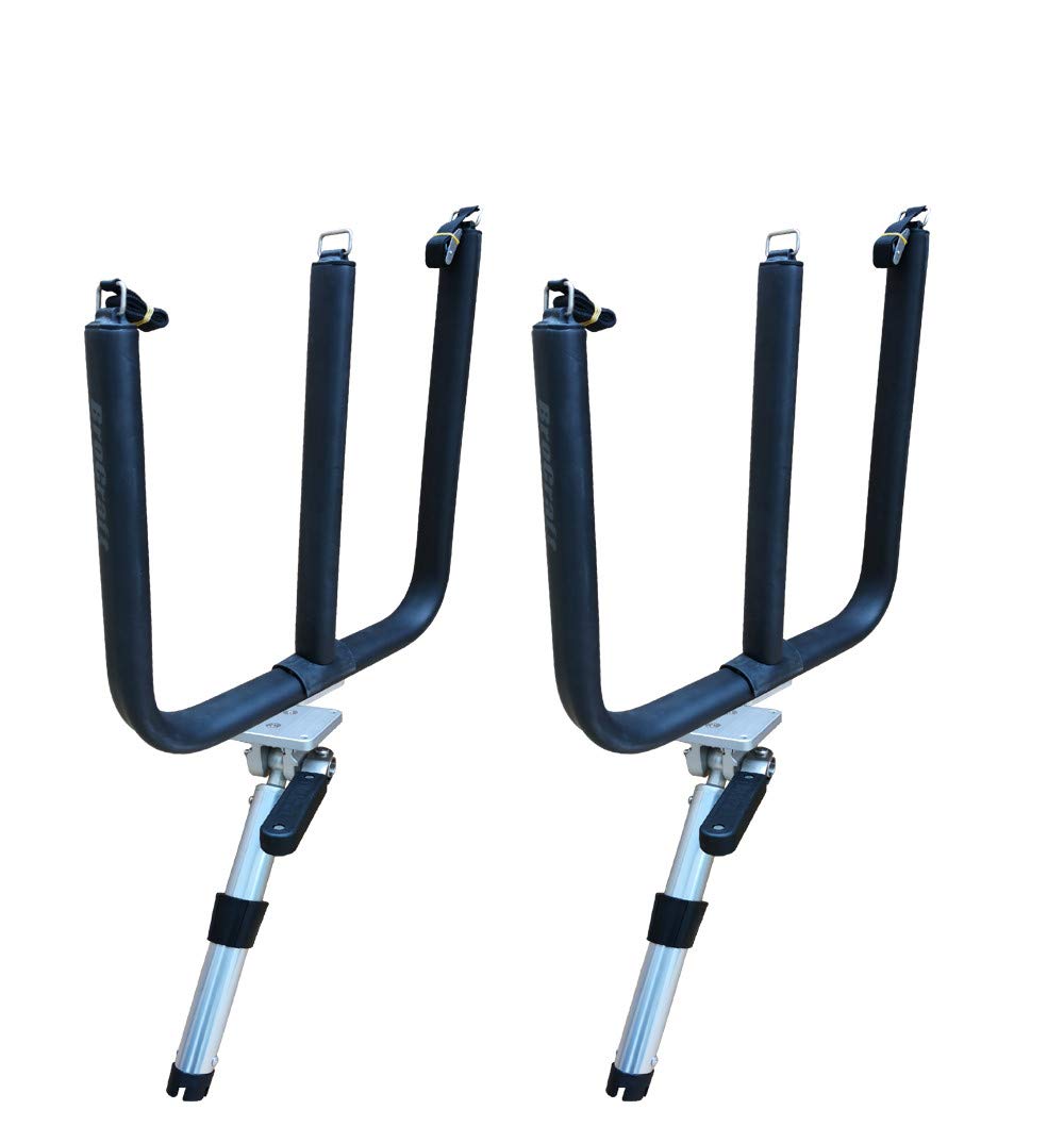 Brocraft Premium SUP Paddle Board Rack for Boats - Heavy Duty Kayak & SUP Storage System with Rod Holder (Set of 2) - Perfect for Fishing, Watersports & Marine Organization