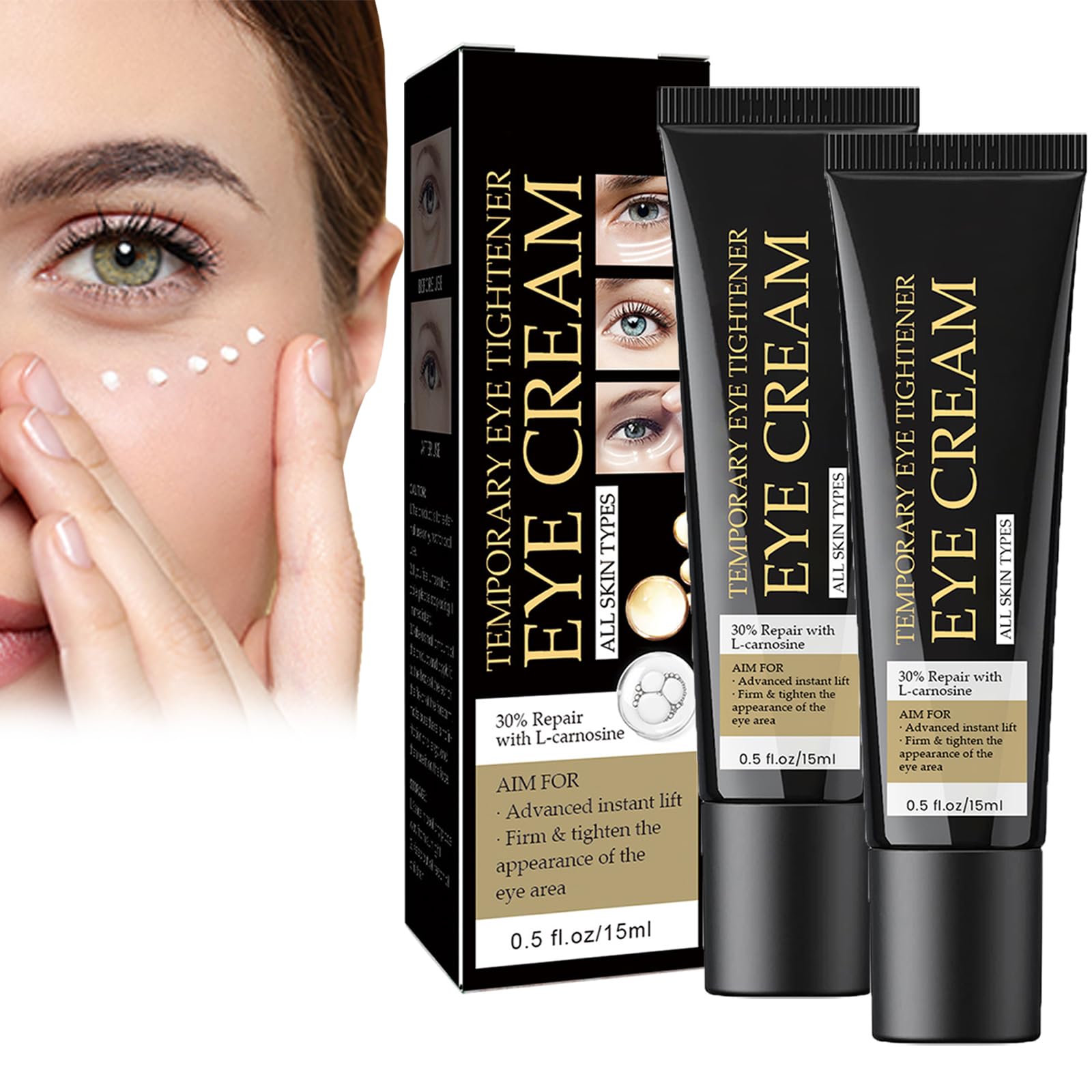 NNBWLMAEE Celyn Instant Firmx Eye Tightener & Eye Bag Cream - Temporary Eye Tightening, Lifting, Dark Circle & Fine Line Treatment - Eye Serum for Men & Women (2pcs) - Perfect for Morning Routine & Night Care