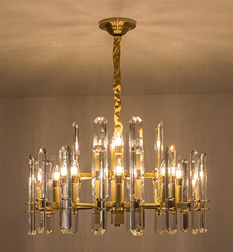 Siljoy Modern Gold Round Chandelier - 8+4 Lights Crystal Flush Mount LED Dimmable Ceiling Light Fixture (25.6 Inch Diameter) for Dining Room, Living Room, Bedroom & Foyer | Elegant Home Lighting Decor