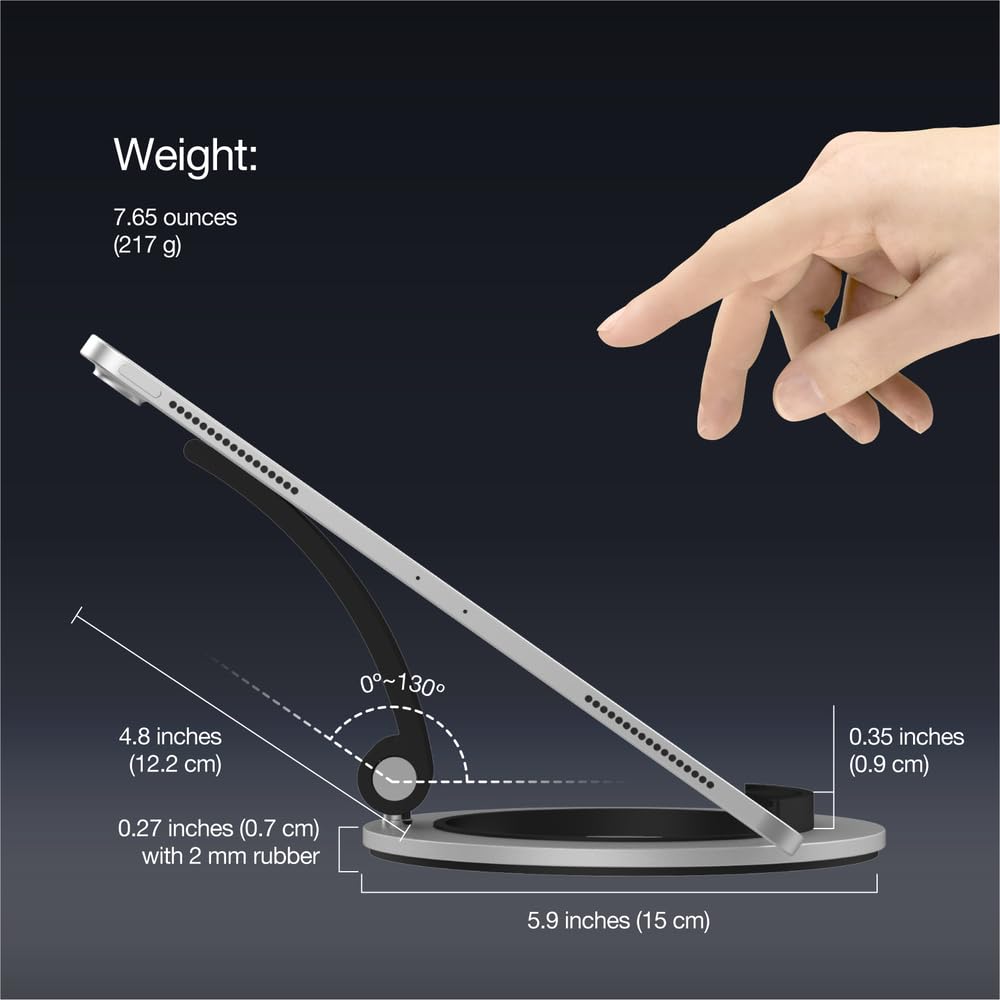 Just Mobile Encore iPad Stand - Foldable & Portable Aluminum Tablet Holder for iPad 10.2