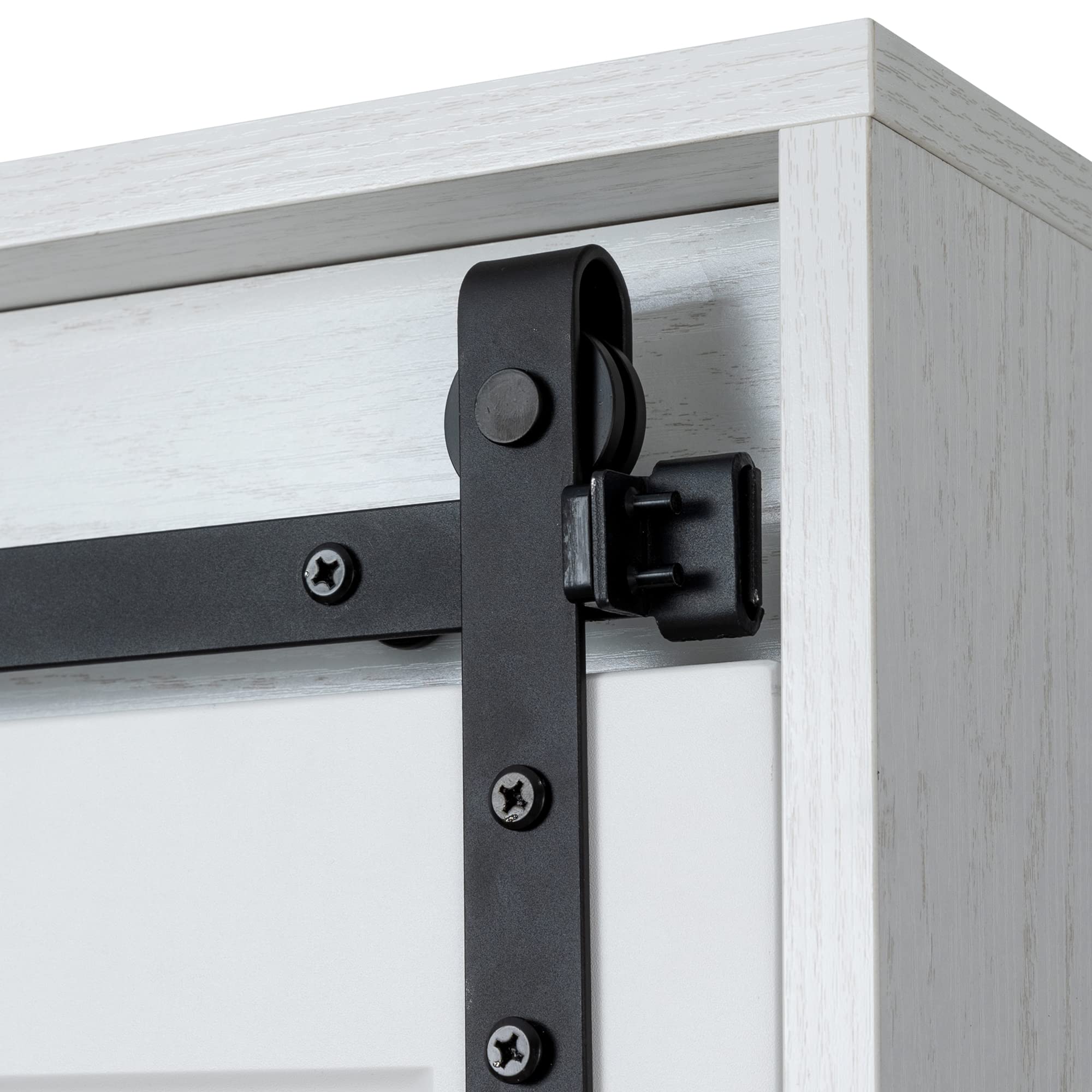 71 Inch Tall White Armoire Wardrobe Closet - Spacious Bedroom Storage Cabinet with Hanging Rod, Barn Doors, Drawers & Open Shelves for Clothes, Shoes & Accessories | Perfect for Master Bedroom, Guest Room or Dorm Organization