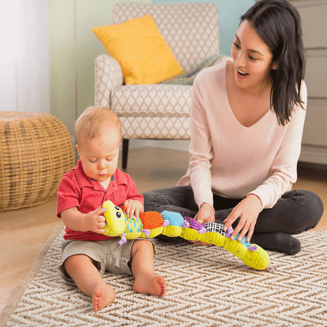 Lamaze Musical Inchworm Baby Toy - Soft Plush Crawling Toy with Lights & Sounds for Infants & Toddlers - Interactive Learning & Sensory Development for Playtime & Nursery
