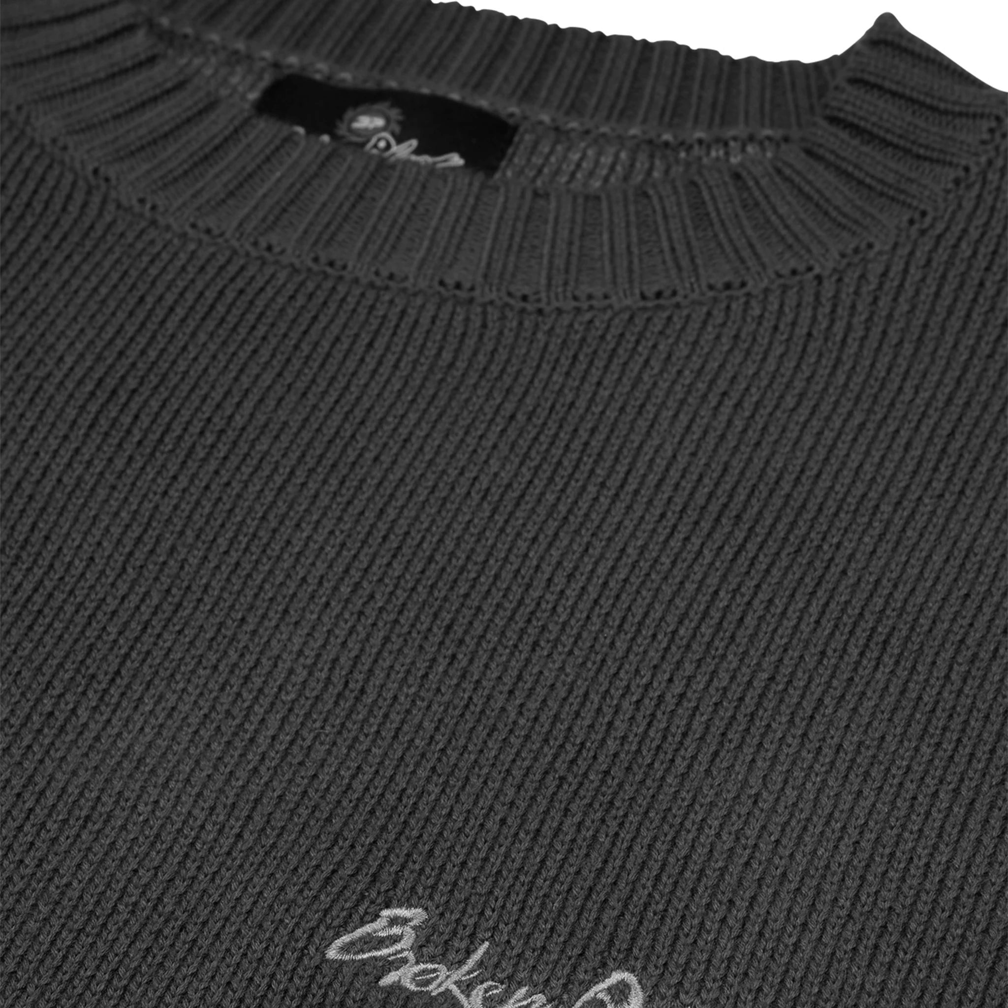 Broken Planet Midnight Black Knit Sweatshirt | Cozy Pullover for Men & Women | Perfect for Casual Wear, Street Style & Winter Fashion
