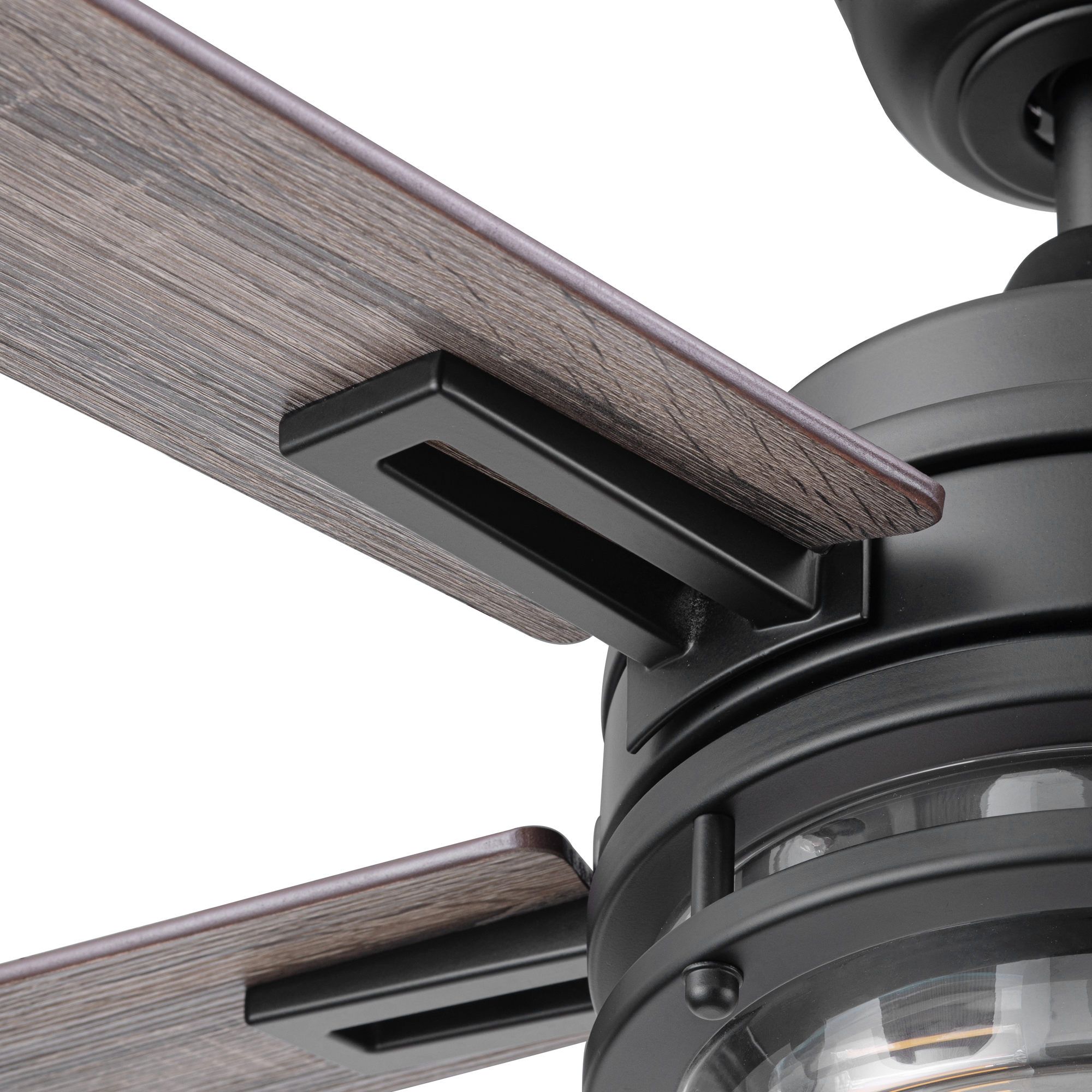 52 Inch Honeywell Myers Park Matte Black Ceiling Fan with Light Kit and Remote Control - Perfect for Living Room, Bedroom, and Outdoor Covered Patio