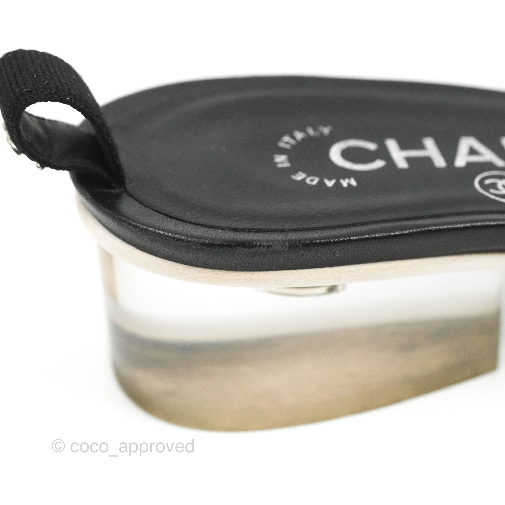 Chanel CC Logo PVC Slide Sandals for Women - Black | Size 35.5 | Comfortable Summer Beach Slides | Perfect for Poolside, Vacation & Casual Outings
