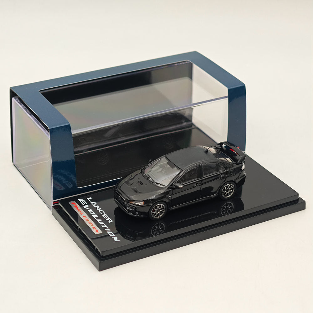 1/64 Mitsubishi Lancer Evolution X Final Edition Diecast Model Car - Phantom Black Pearl - Limited Collector's Edition (HJ642053BBK) | Perfect for Display, Racing Enthusiasts & Japanese Car Model Collections