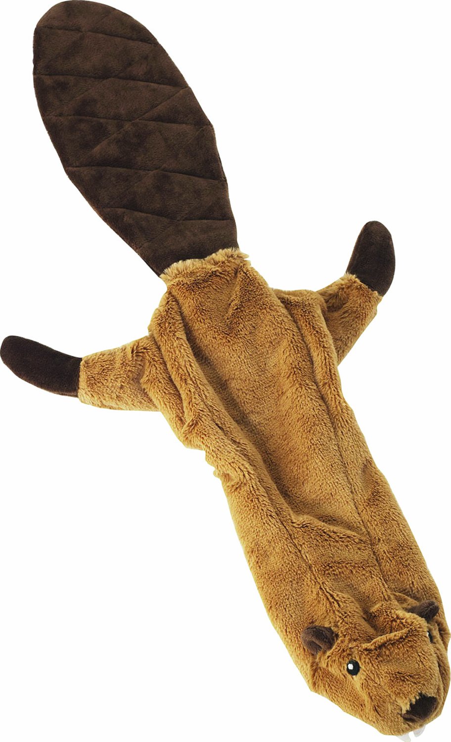 SPOT Skinneeez Stuffless Dog Toy with Squeaker - Plush Beaver Chew Toy for All Dog Sizes | Play & Tug-of-War Fun