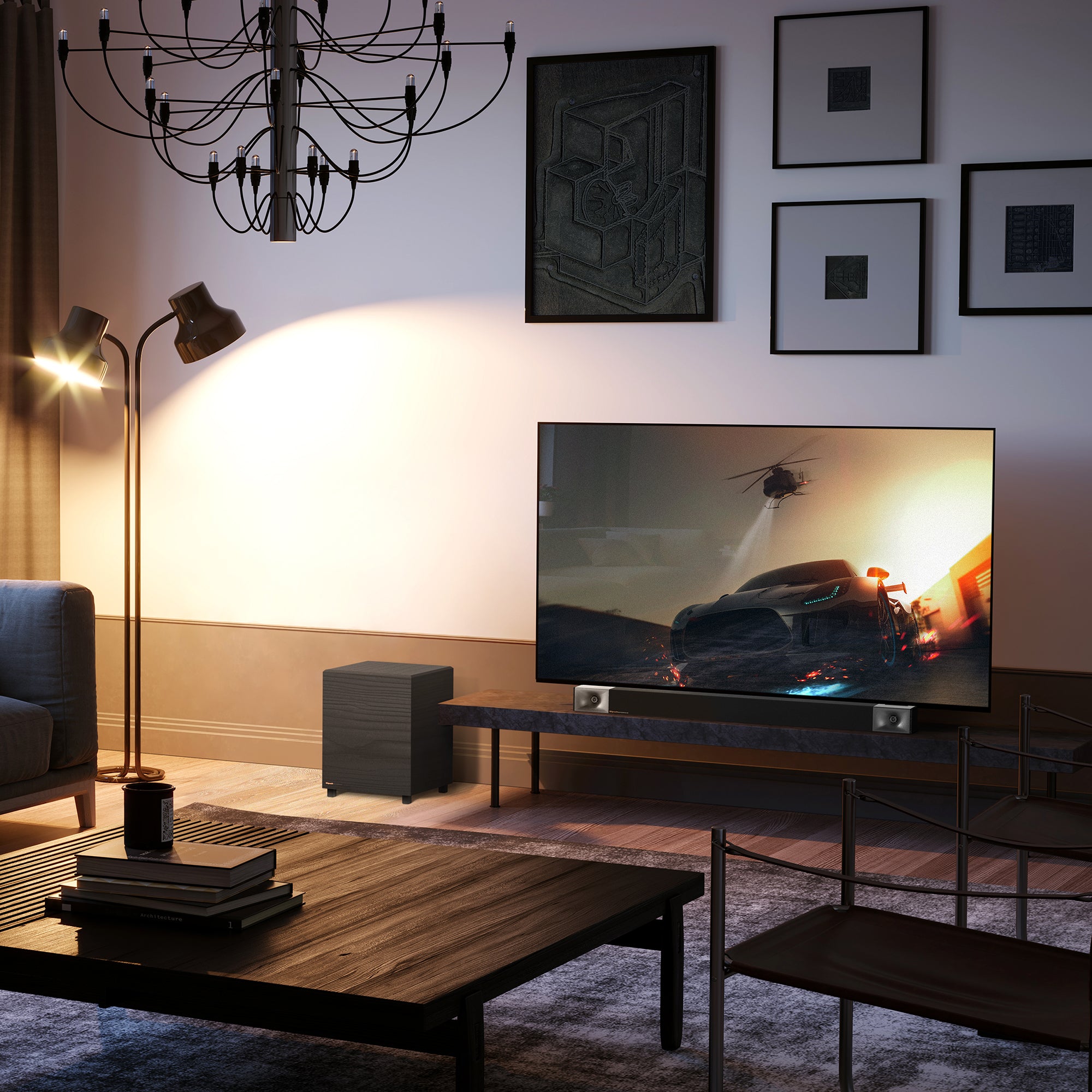 Klipsch Cinema 400 2.1 Channel Soundbar System - 400W Powerful Wireless Subwoofer for Home Theater & TV Audio | Perfect for Movies, Gaming & Music Streaming