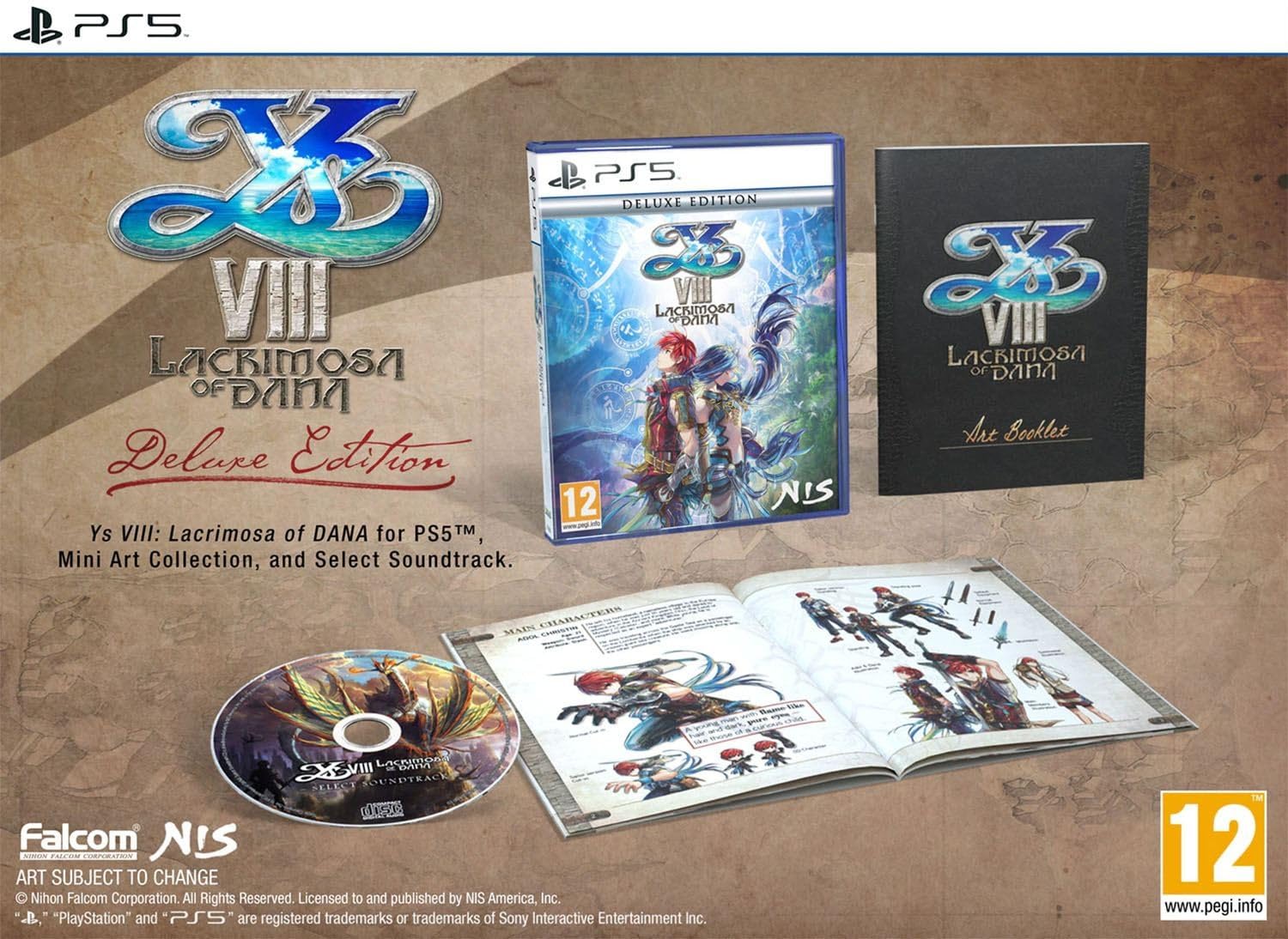 Ys VIII: Lacrimosa of DANA - Deluxe Edition for PlayStation 5 | PS5 JRPG Adventure Game with Bonus Content | Perfect for Anime Fans & Action RPG Lovers