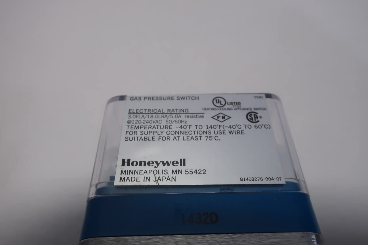 Honeywell C6097A1053 Pressure Switch - HVAC, Industrial & Commercial Applications | Reliable Air Compressor & Pump Control