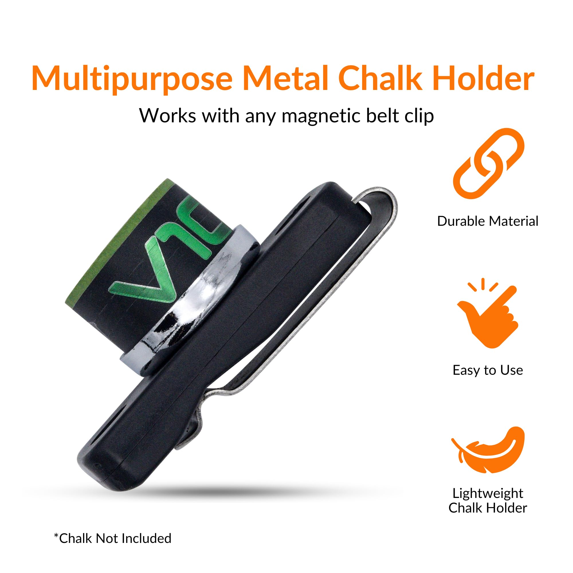 Premium Metal Chalk Holder for Artists & Teachers - Durable Gym & Climbing Chalk Grip - Perfect for Rock Climbing, Weightlifting & Classroom Use