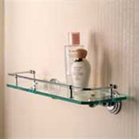 1135-24TSCL Chelsea Replacement Glass Bathroom Shelf - Tempered Glass Shower Shelf for Bathroom Organization - Perfect for Shampoo, Soap & Toiletries Storage