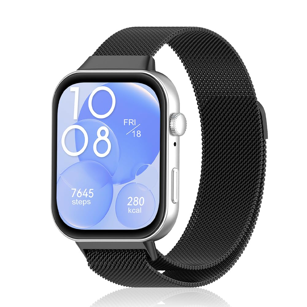 Magnetic Stainless Steel Band for Huawei Watch Fit 3 - Unisex Loop Strap for Work & Sports