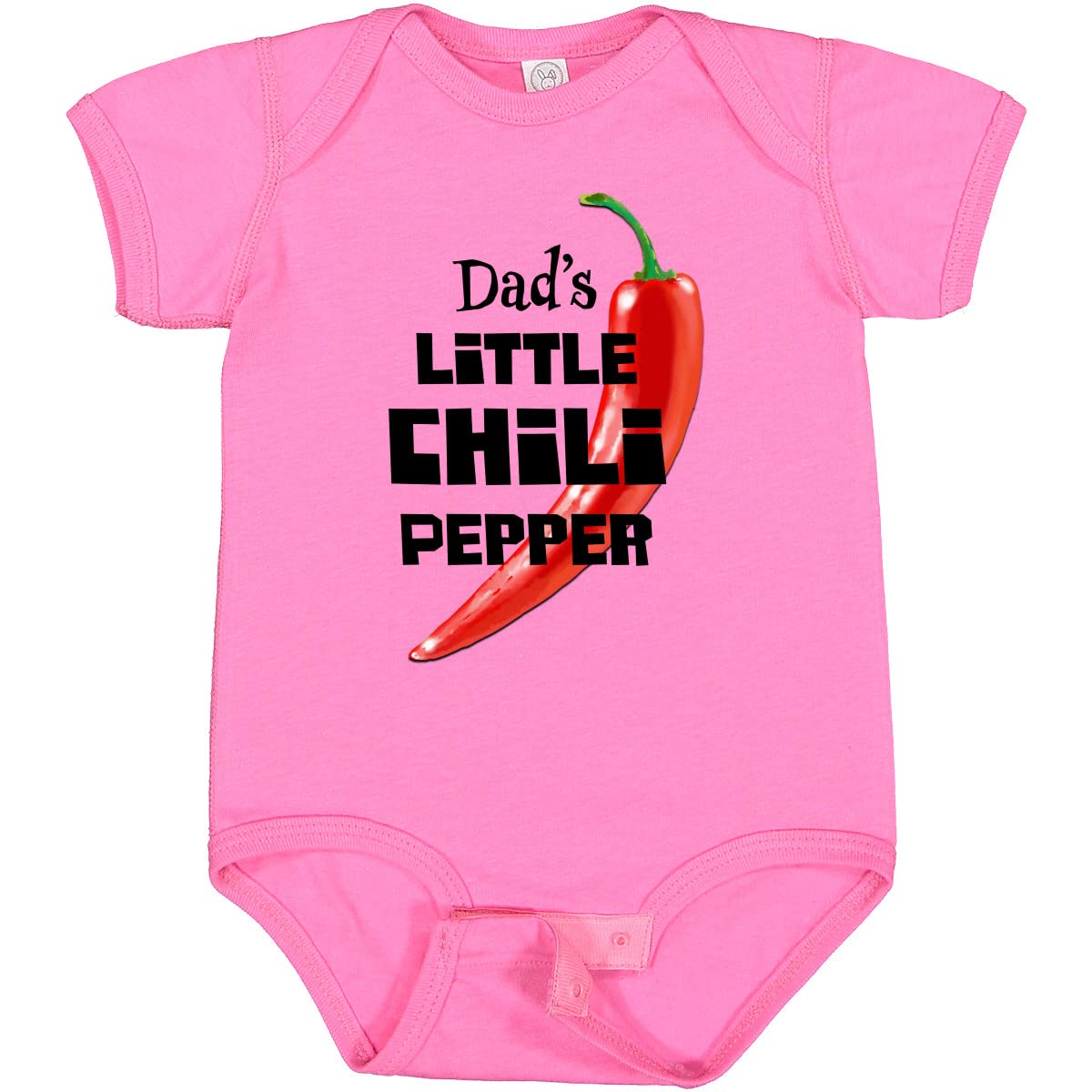 Inktastic Dad's Little Chili Pepper Baby Bodysuit - Cute Infant Onesie for Newborns & Toddlers - Perfect for Father's Day, Family Photos & Playtime