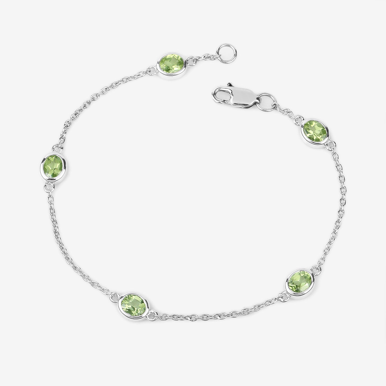 Genuine Green Peridot Beaded Bracelet - Natural Gemstone Stretch Jewelry for Women, Yoga & Meditation Accessory