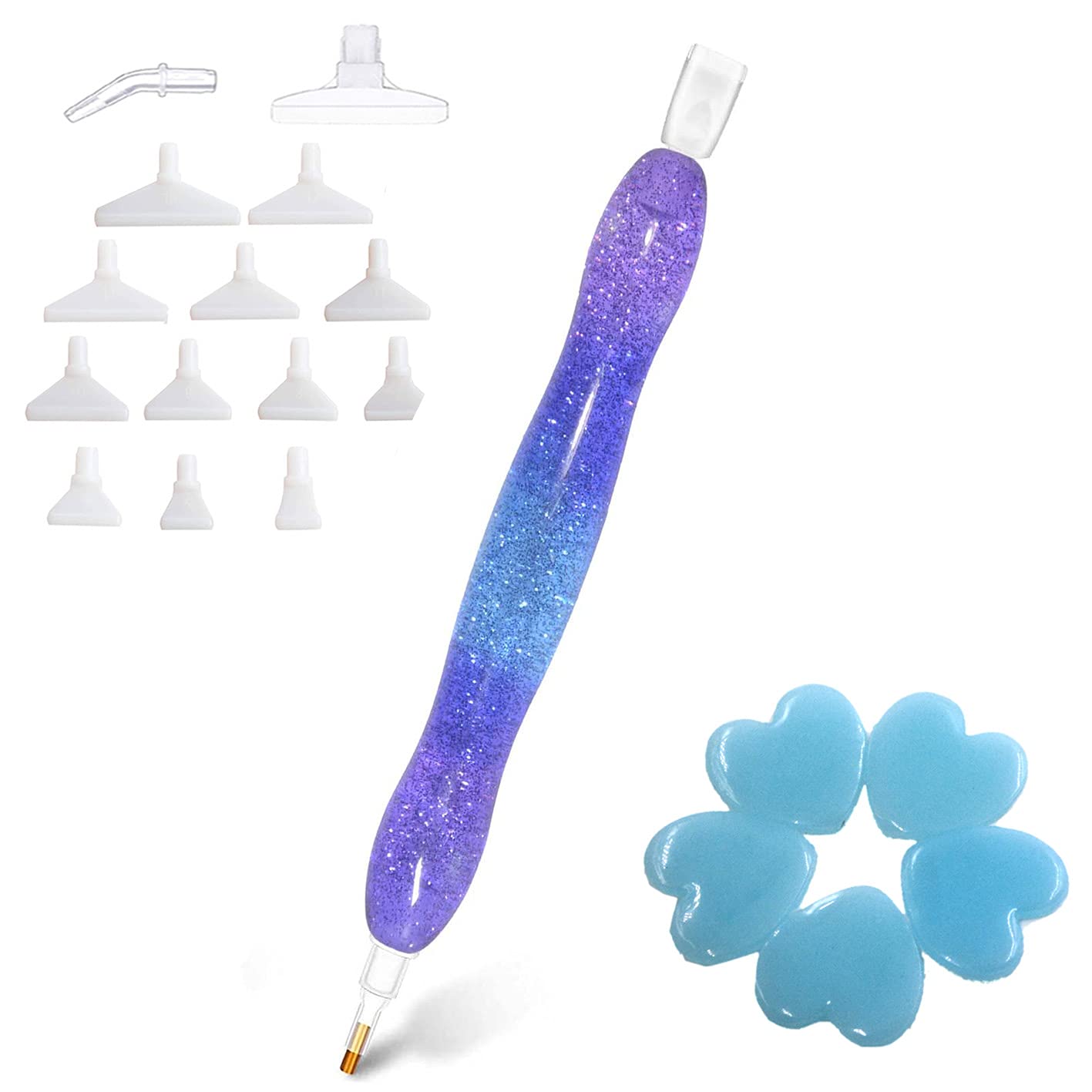 5D Diamond Painting Kit with Drill Pen, Stylus Tips, Glue & Accessories - Shine Purple - Perfect for DIY Art, Home Decor & Craft Projects