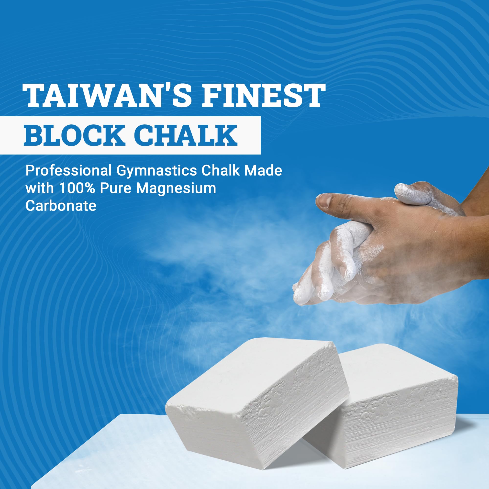 Premium Rage Fitness Gibson Gymnastic Chalk Blocks - 8 Pack (1Lb Total) - Magnesium Carbonate Powder for Weightlifting, Rock Climbing & Gymnastics - Non-Slip Grip Enhancer for Gym, CrossFit & Outdoor Sports