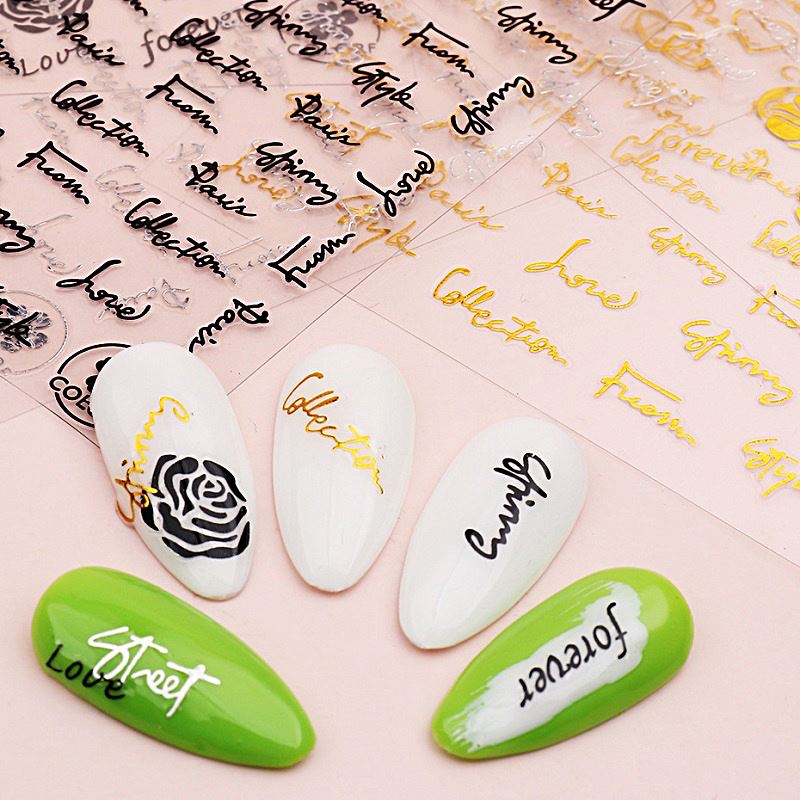 Nail Art Stickers LOVE - Premium Self-Adhesive Nail Decals for Women | Easy DIY Nail Designs for Home, Parties & Special Occasions