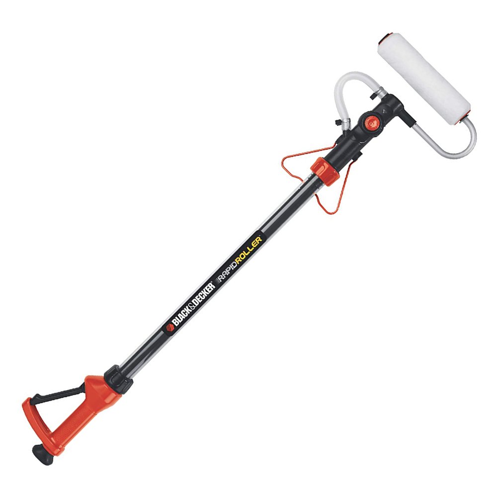 BLACK+DECKER BDPR400 Electric Power Paint Roller - 150W, 2-Wheel Pneumatic Rubber Wheels, Lightweight Aluminum Frame (3 lbs) - Perfect for Home DIY Painting Projects & Professional Wall Painting