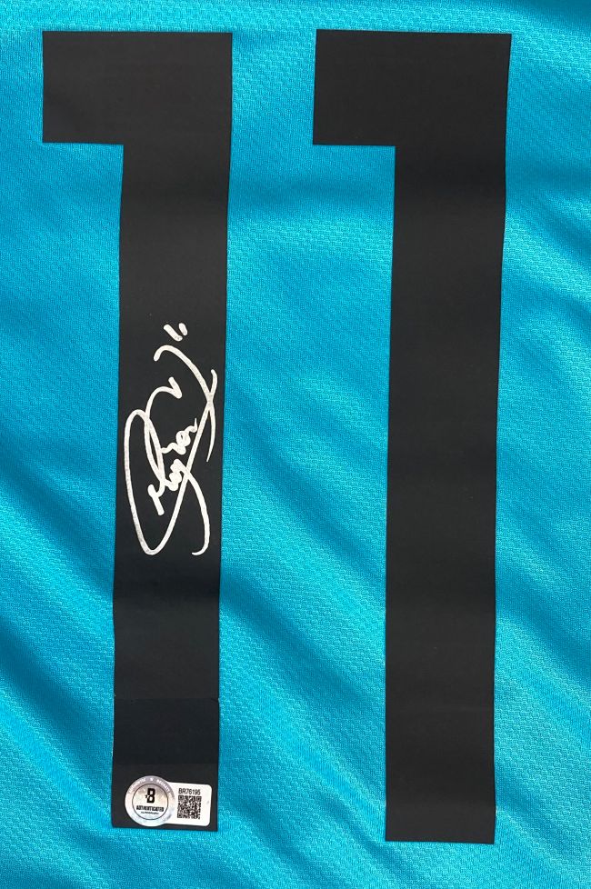 Neymar Jr Signed Santos FC Blue Nike Soccer Jersey - Authentic Autographed Football Shirt for Fans & Collectors - Perfect for Sports Memorabilia, Gifts & Display
