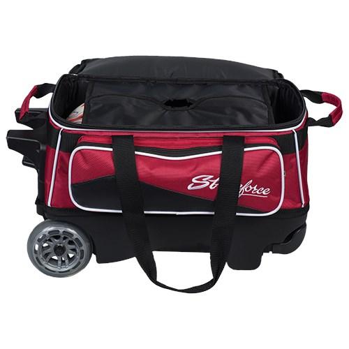 KR Royal Flush Double Ball Roller Red Bowling Bag - Premium 2-Ball Bowling Tote for League & Tournament Play - Perfect for Bowling Enthusiasts & Professional Players